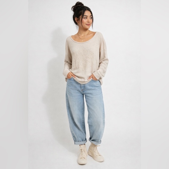 Gentle Fawn Tops - Gentle Fawn Heather Oat Long Sleeve Sz M